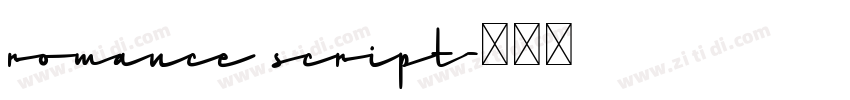 romance script字体转换 romance script字体转换
